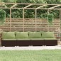4-Sitzer-Sofa mit Kissen Braun Poly Rattan 4-Sitzer-Sofa mit Kissen Braun Poly Rattan