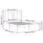 vidaXL Massivholzbett 120x190 cm vidaXL Massivholzbett 120x190 cm