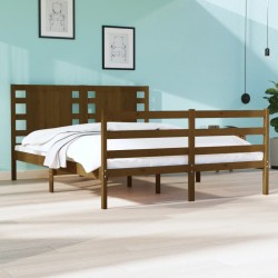 vidaXL Massivholzbett Honigbraun Kiefer 120x190 cm