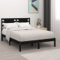 vidaXL Massivholzbett Schwarz 180x200 cm vidaXL Massivholzbett Schwarz 180x200 cm