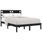 vidaXL Massivholzbett Schwarz 180x200 cm vidaXL Massivholzbett Schwarz 180x200 cm
