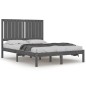 vidaXL Massivholzbett Grau 120x190 cm vidaXL Massivholzbett Grau 120x190 cm
