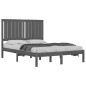 vidaXL Massivholzbett Grau 120x190 cm vidaXL Massivholzbett Grau 120x190 cm