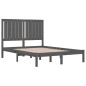 vidaXL Massivholzbett Grau 120x190 cm vidaXL Massivholzbett Grau 120x190 cm