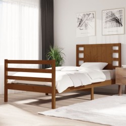 vidaXL Massivholzbett Honigbraun Kiefer 100x200 cm