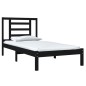 vidaXL Massivholzbett Schwarz 75x190 cm vidaXL Massivholzbett Schwarz 75x190 cm