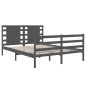 vidaXL Massivholzbett Grau Kiefer 120x190 cm vidaXL Massivholzbett Grau Kiefer 120x190 cm