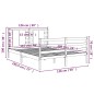 vidaXL Massivholzbett Grau Kiefer 120x190 cm vidaXL Massivholzbett Grau Kiefer 120x190 cm