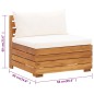 2-Sitzer-Gartensofa mit Kissen Massivholz Akazie 2-Sitzer-Gartensofa mit Kissen Massivholz Akazie