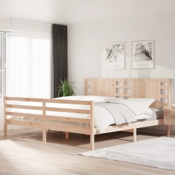 vidaXL Massivholzbett Kiefer 200x200 cm