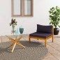 vidaXL Modulares Mittelsofa mit Dunkelgrauen Kissen Massivholz Akazie vidaXL Modulares Mittelsofa mit Dunkelgrauen Kissen Massivholz Akazie