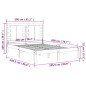 vidaXL Massivholzbett Schwarz Kiefer 200x200 cm vidaXL Massivholzbett Schwarz Kiefer 200x200 cm