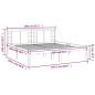 vidaXL Massivholzbett Honigbraun Kiefer 200x200 cm
