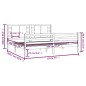 vidaXL Massivholzbett Schwarz Kiefer 180x200 cm vidaXL Massivholzbett Schwarz Kiefer 180x200 cm