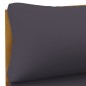 vidaXL Modulares Mittelsofa mit Dunkelgrauen Kissen Massivholz Akazie vidaXL Modulares Mittelsofa mit Dunkelgrauen Kissen Massivholz Akazie