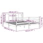 vidaXL Massivholzbett Grau Kiefer 140x190 cm vidaXL Massivholzbett Grau Kiefer 140x190 cm