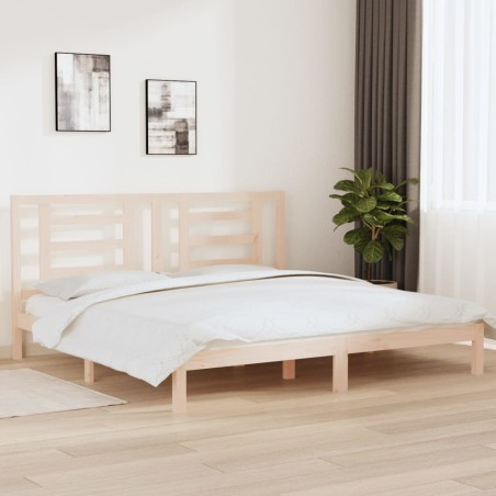 vidaXL Massivholzbett Kiefer 200x200 cm