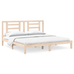 vidaXL Massivholzbett Kiefer 200x200 cm