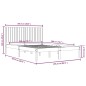 vidaXL Massivholzbett Schwarz Kiefer 200x200 cm vidaXL Massivholzbett Schwarz Kiefer 200x200 cm