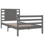 vidaXL Massivholzbett Grau Kiefer 90x200 cm vidaXL Massivholzbett Grau Kiefer 90x200 cm