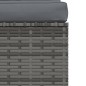 Garten-Mittelsofa mit Kissen Grau Poly Rattan Garten-Mittelsofa mit Kissen Grau Poly Rattan