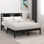vidaXL Massivholzbett Schwarz 150x200 cm vidaXL Massivholzbett Schwarz 150x200 cm