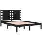 vidaXL Massivholzbett Schwarz 150x200 cm vidaXL Massivholzbett Schwarz 150x200 cm