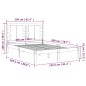 vidaXL Massivholzbett Schwarz 150x200 cm vidaXL Massivholzbett Schwarz 150x200 cm
