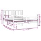 vidaXL Massivholzbett Schwarz Kiefer 150x200 cm vidaXL Massivholzbett Schwarz Kiefer 150x200 cm