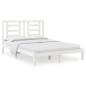 vidaXL Massivholzbett ohne Matratze Weiß 135x190 cm Kiefernholz vidaXL Massivholzbett ohne Matratze Weiß 135x190 cm Kiefernholz