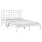 vidaXL Massivholzbett ohne Matratze Weiß 135x190 cm Kiefernholz vidaXL Massivholzbett ohne Matratze Weiß 135x190 cm Kiefernholz