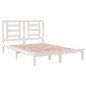 vidaXL Massivholzbett ohne Matratze Weiß 135x190 cm Kiefernholz vidaXL Massivholzbett ohne Matratze Weiß 135x190 cm Kiefernholz