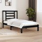 vidaXL Massivholzbett Schwarz Kiefer 90x190 cm vidaXL Massivholzbett Schwarz Kiefer 90x190 cm