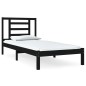 vidaXL Massivholzbett Schwarz Kiefer 90x190 cm vidaXL Massivholzbett Schwarz Kiefer 90x190 cm