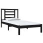 vidaXL Massivholzbett Schwarz Kiefer 90x190 cm vidaXL Massivholzbett Schwarz Kiefer 90x190 cm