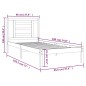 vidaXL Massivholzbett Schwarz Kiefer 90x190 cm vidaXL Massivholzbett Schwarz Kiefer 90x190 cm