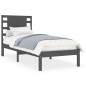 vidaXL Massivholzbett Grau 90x190 cm vidaXL Massivholzbett Grau 90x190 cm