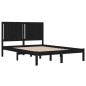 vidaXL Massivholzbett Schwarz Kiefer 140x200 cm vidaXL Massivholzbett Schwarz Kiefer 140x200 cm