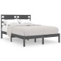 vidaXL Massivholzbett Grau 135x190 cm vidaXL Massivholzbett Grau 135x190 cm