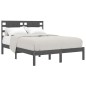 vidaXL Massivholzbett Grau 135x190 cm vidaXL Massivholzbett Grau 135x190 cm
