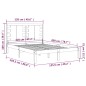 vidaXL Massivholzbett Schwarz Kiefer 120x200 cm vidaXL Massivholzbett Schwarz Kiefer 120x200 cm