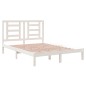 vidaXL Massivholzbett Weiß Kiefer 140x190 cm vidaXL Massivholzbett Weiß Kiefer 140x190 cm