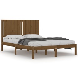 vidaXL Massivholzbett Honigbraun Kiefer 140x190 cm
