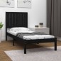 vidaXL Massivholzbett Schwarz 75x190 cm vidaXL Massivholzbett Schwarz 75x190 cm