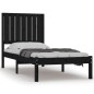 vidaXL Massivholzbett Schwarz 75x190 cm vidaXL Massivholzbett Schwarz 75x190 cm