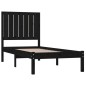 vidaXL Massivholzbett Schwarz 75x190 cm vidaXL Massivholzbett Schwarz 75x190 cm
