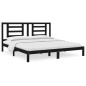 vidaXL Massivholzbett Schwarz Kiefer 200x200 cm