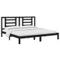 vidaXL Massivholzbett Schwarz Kiefer 200x200 cm