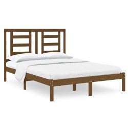 vidaXL Massivholzbett Honigbraun 120x190 cm