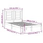 vidaXL Massivholzbett Honigbraun 120x190 cm vidaXL Massivholzbett Honigbraun 120x190 cm